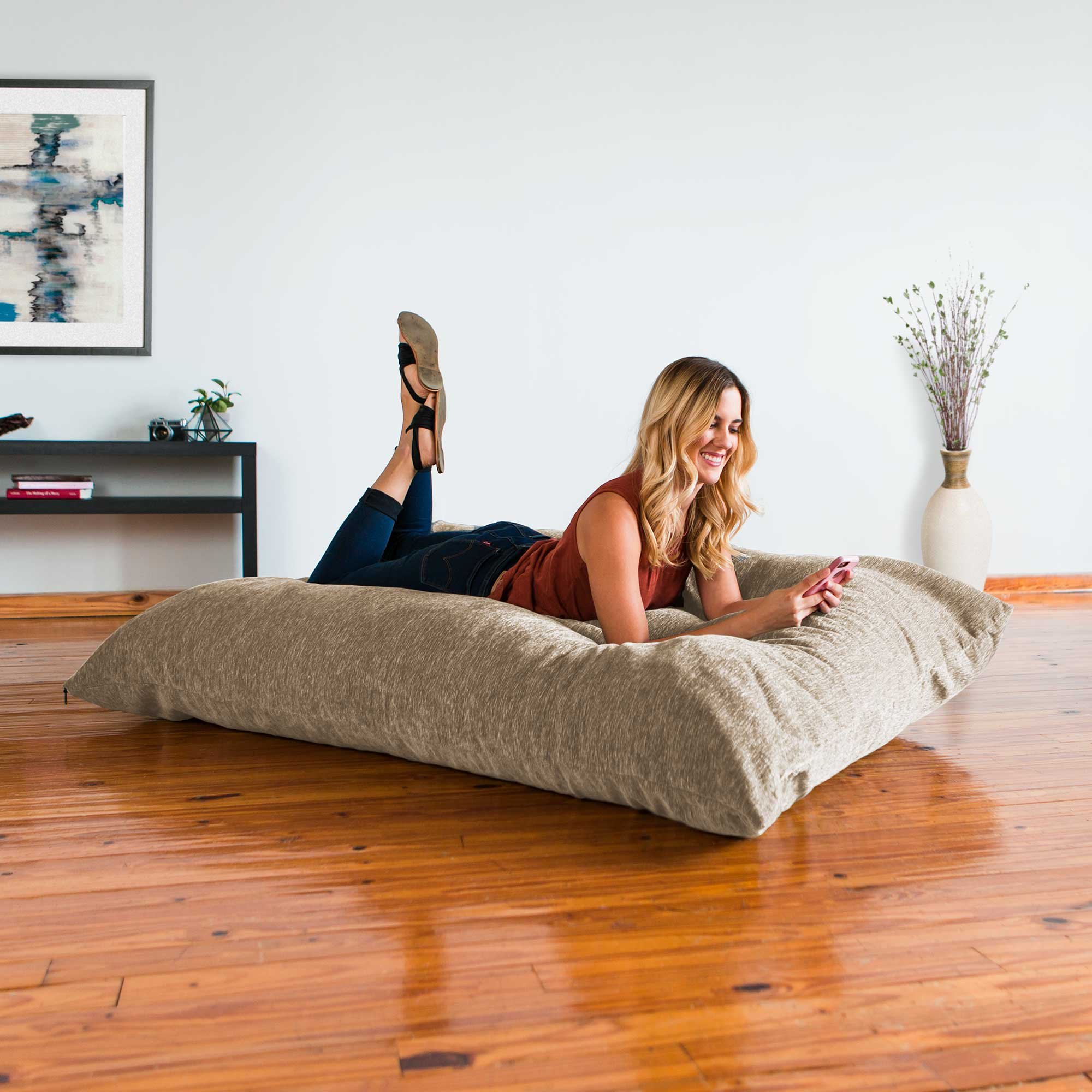 Amazon.com: Jaxx 5.5 ft Pillow Saxx Foam Bean Bag Pillow, Premium