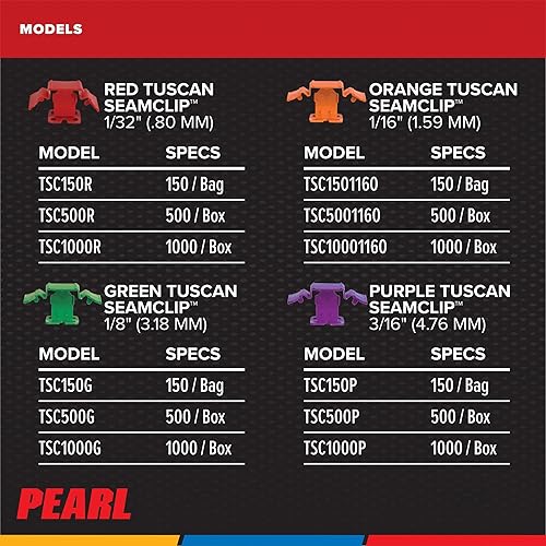 Miniatura 6 de Tuscan Pearl Seamclip Truspace Red Azulejos de 38" a 12" Caja de 1000