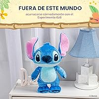 Vista 4 de Disney Baby Lilo & Stitch Animal de Peluche Suave y Abrazable Juguete de Peluche Lindo para Niños Pequeños y Niñas, Regalo para Niños, Stitch Azul