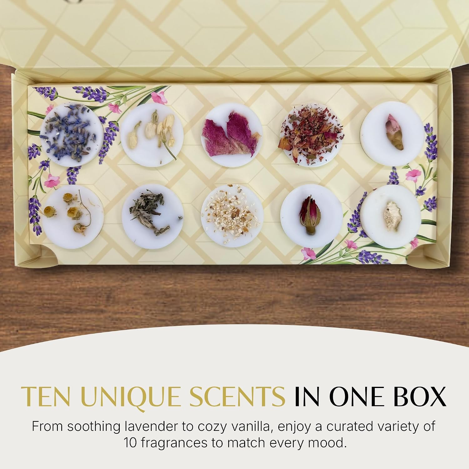 Anovina Wax Melts Gift Set –Strong Scented Soy Wax Melt Natural Plant Based Candle Melts Highly Scented Valentines Day Gifts for Women, Wife, mom and Girlfriend
