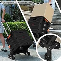 Vista 3 de Ruedas de Repuesto para Subir Escaleras para Carrito de Compras y Lavandería, Ruedas para Subir Escaleras de Carrito de Compras Triangular Trolley