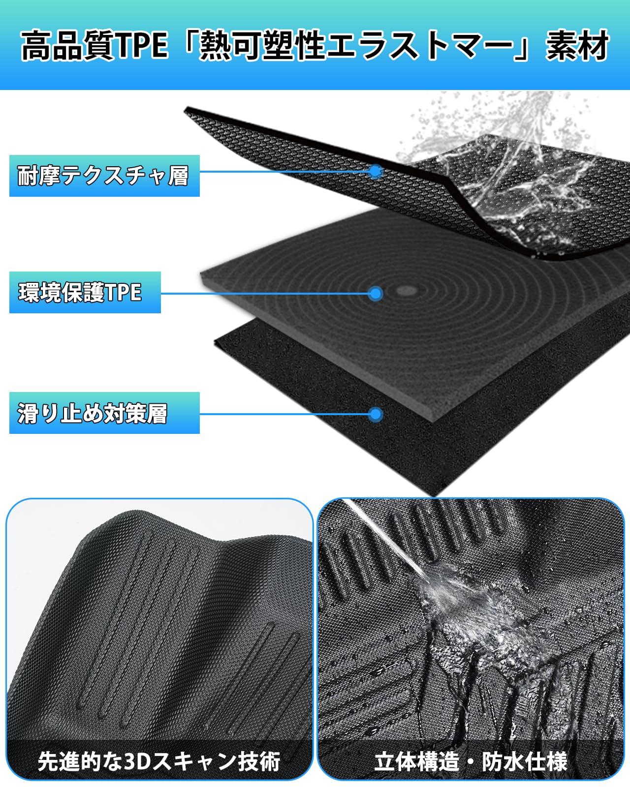 Amazon | Cartist 新型 アクア MX系 に適用 フロアマット 立体 