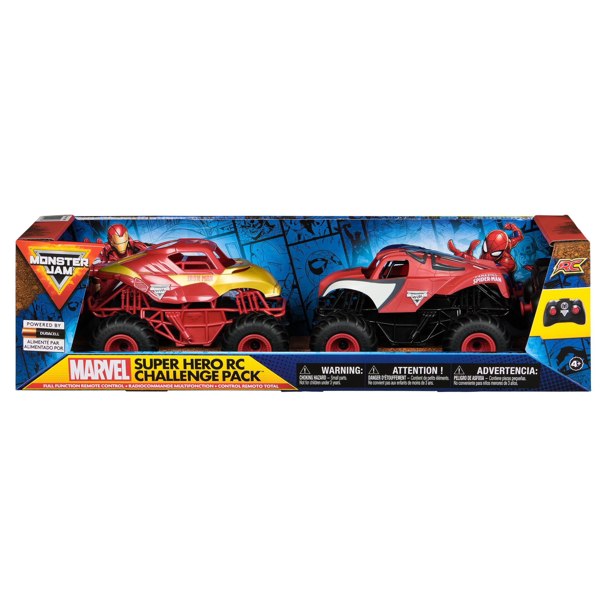 Monster Jam Pilot zdalnego sterowania pojazd 1to24 Marvel 2-pak I