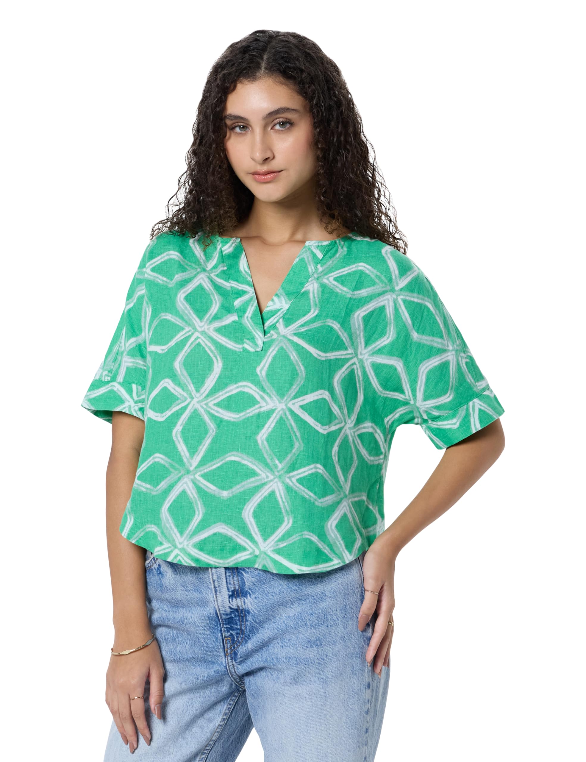 marks & spencer Women Linen Regular Fit Blouse-picture-31
