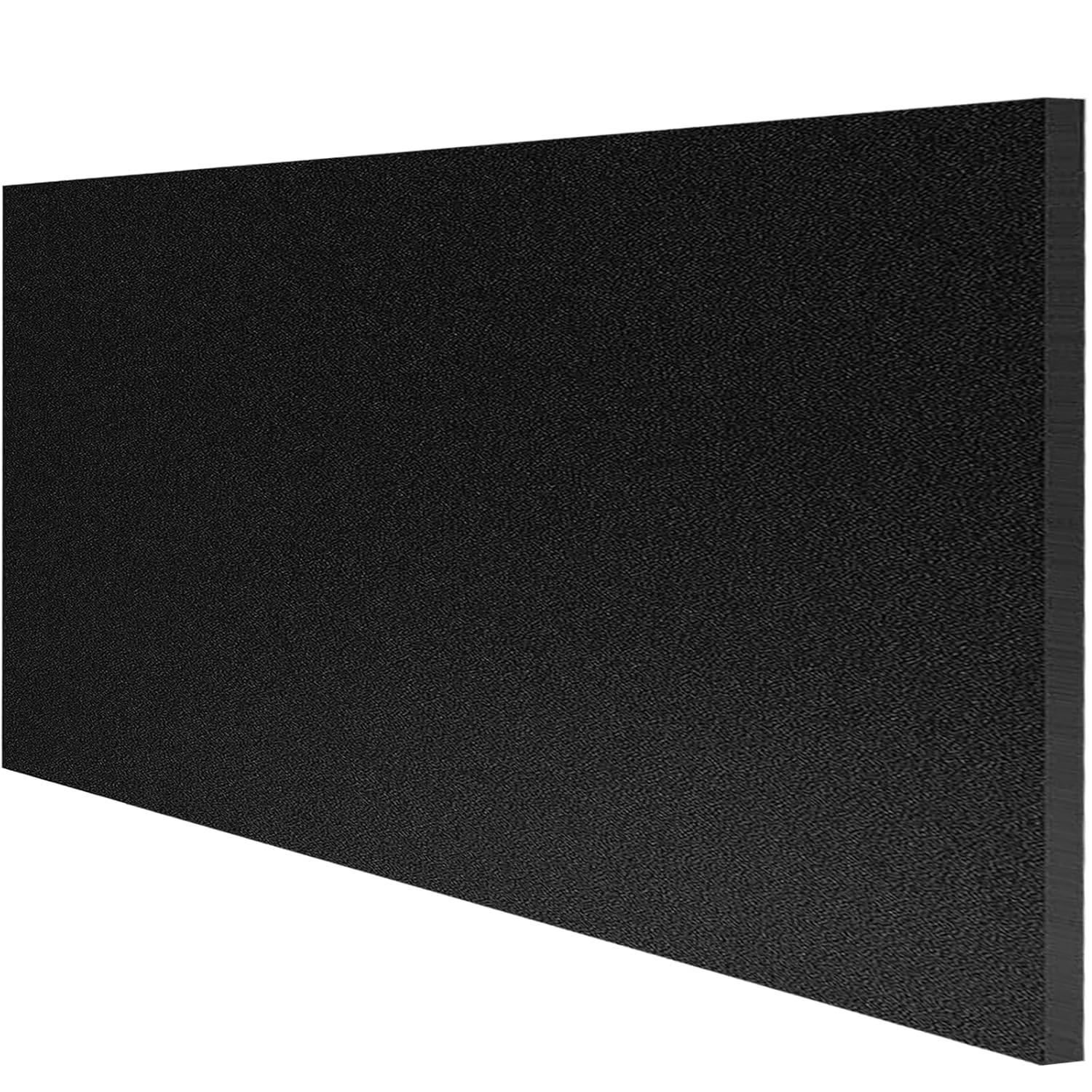 HDPE Plastic Sheet 1/2 Inch Thick 12" x 24", High Density Polyethylene Solid Board with Different Surfaces (Textured Front & Smooth Back), 0.5" Thick DIY Machining Panels for Home, Crafts (Black)
