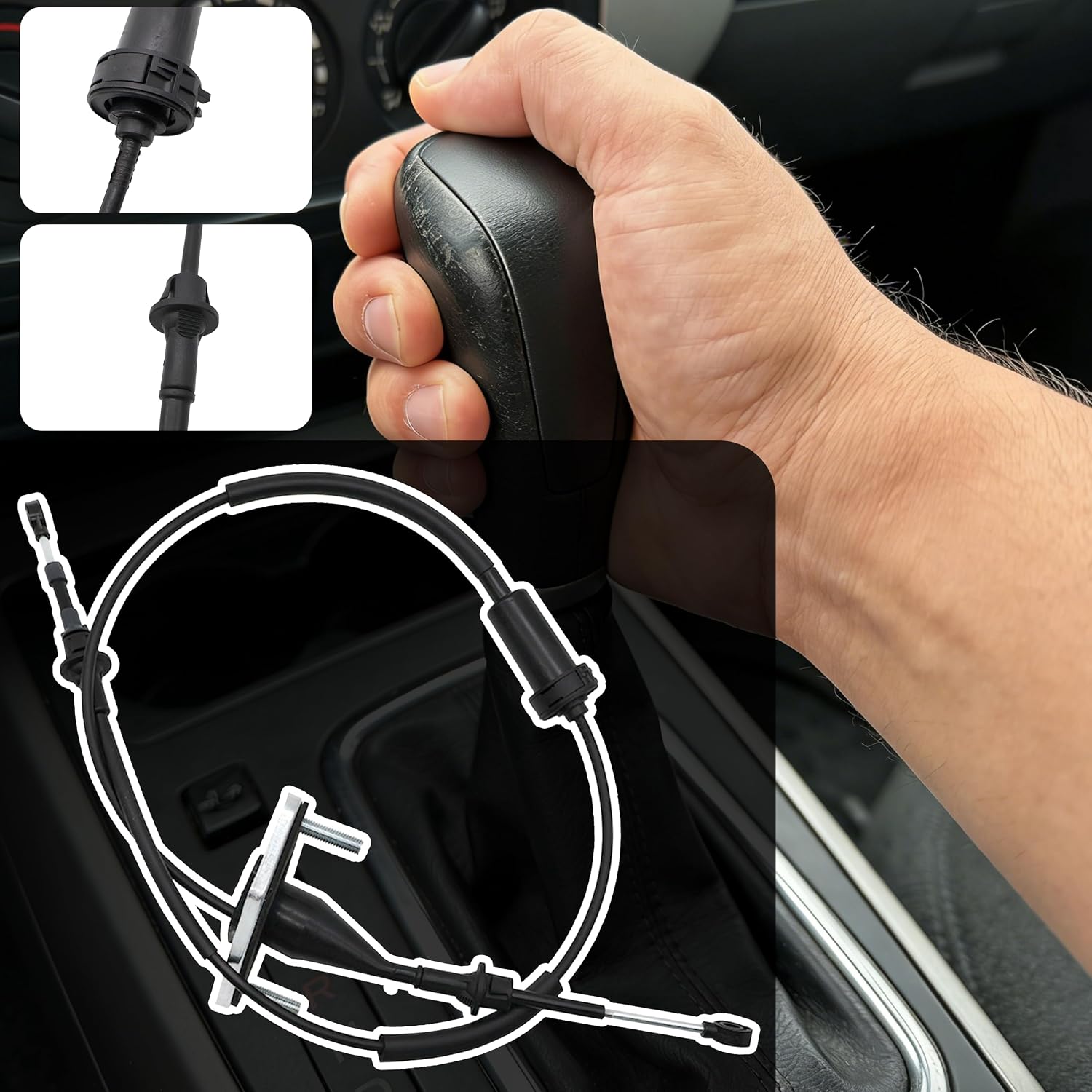 Automatic Transmission Shift Shifter Control Cable 52110007AA Compatible with Dodge Dakota 1997-2000 & Durango 1998-2000
