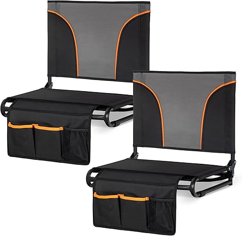 ALPHA CAMP Asiento de estadio acolchado para gradas con respaldo y reposabrazos