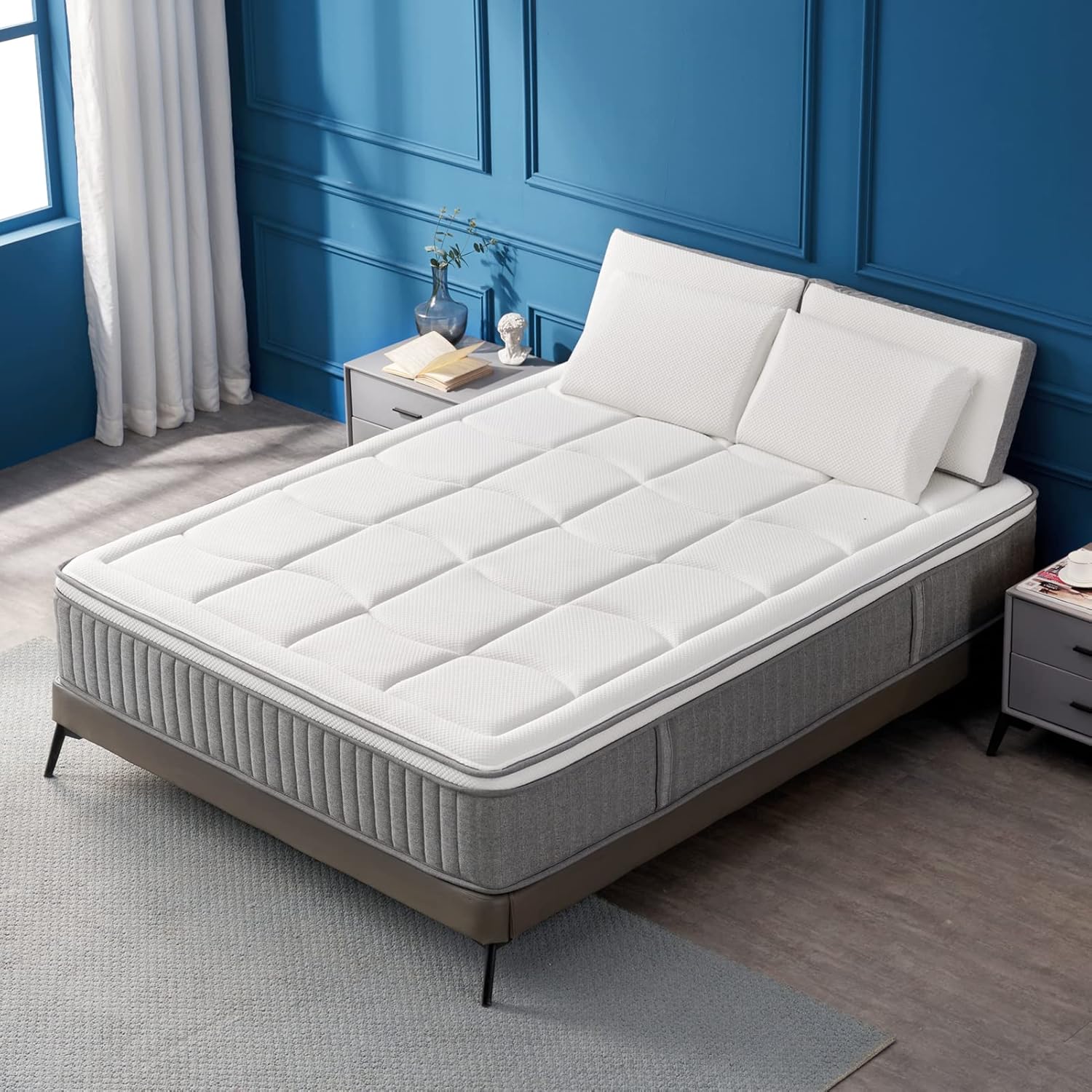 Queen Mattress, DIGLANT 12 Inch Cool Gel Memory Foam Hybrid
