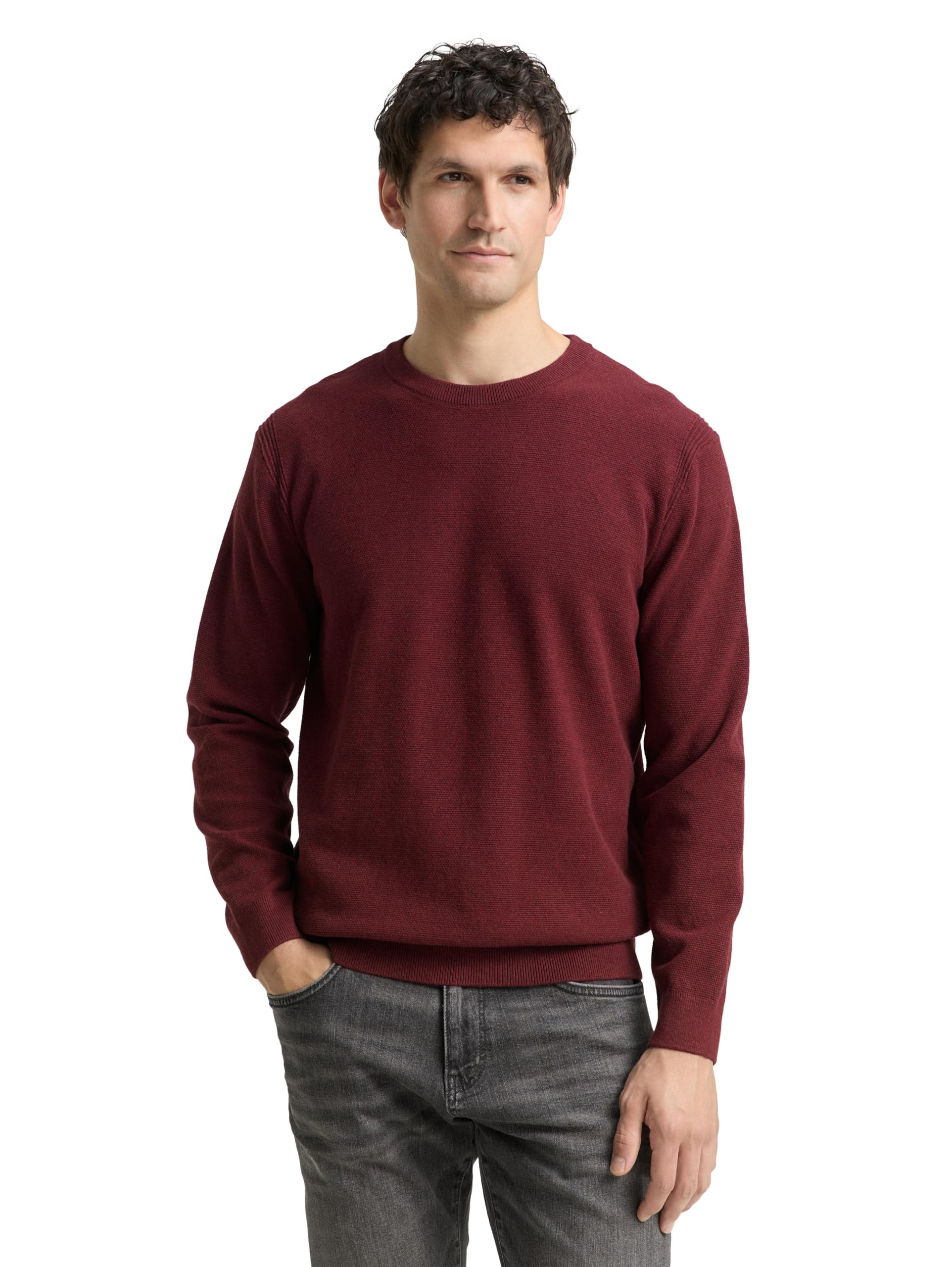 Tom Tailor Herren 1047570 Strickpullover aus Bio-Baumwolle (1er Pack)