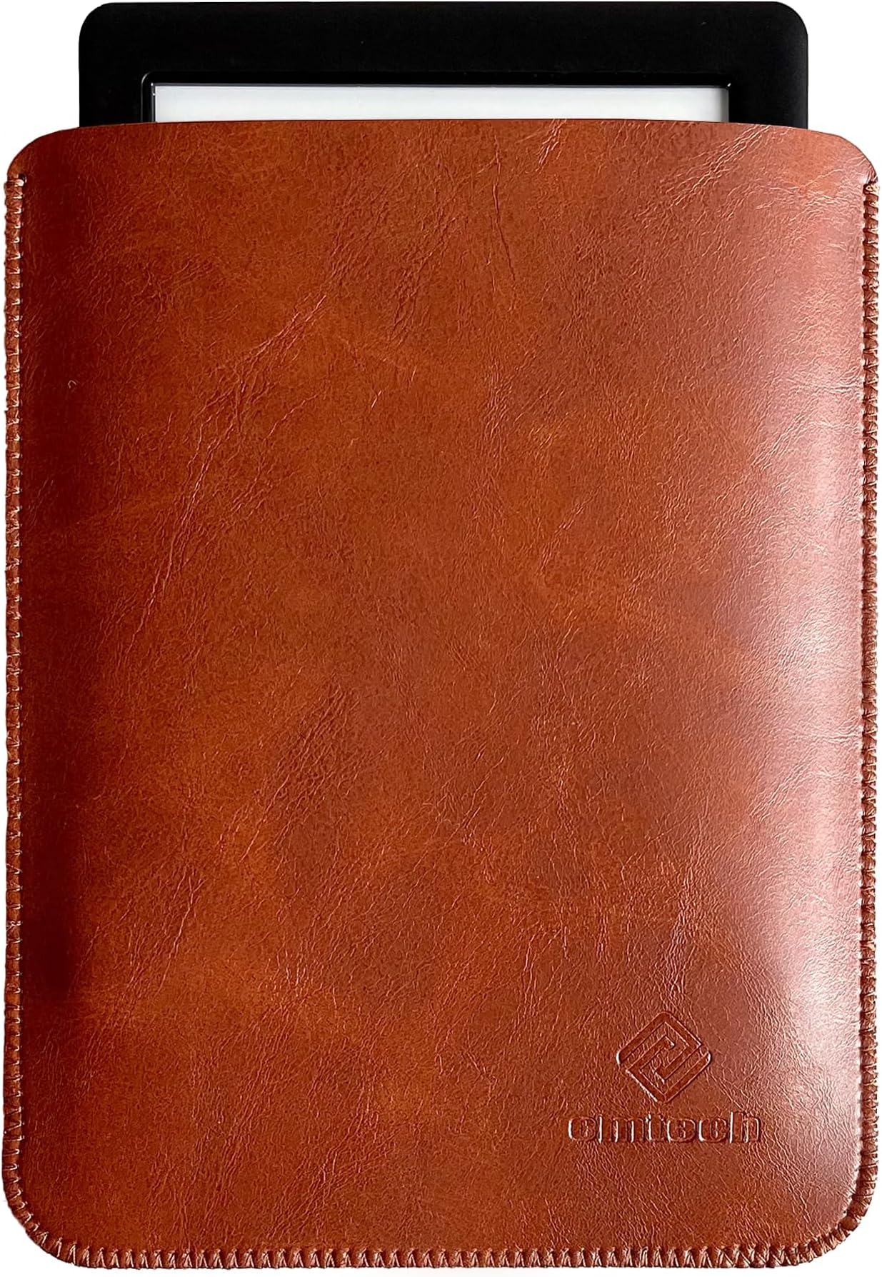 CM Tech Kindle Leather Case Lightweight Ultra-Thin Protective Kindle Paperwhite Sleeve Kindle Oasis Premium PU Leather Cover 6th to 11th Generation Kobo PU Leather Case (Brown 6.8")