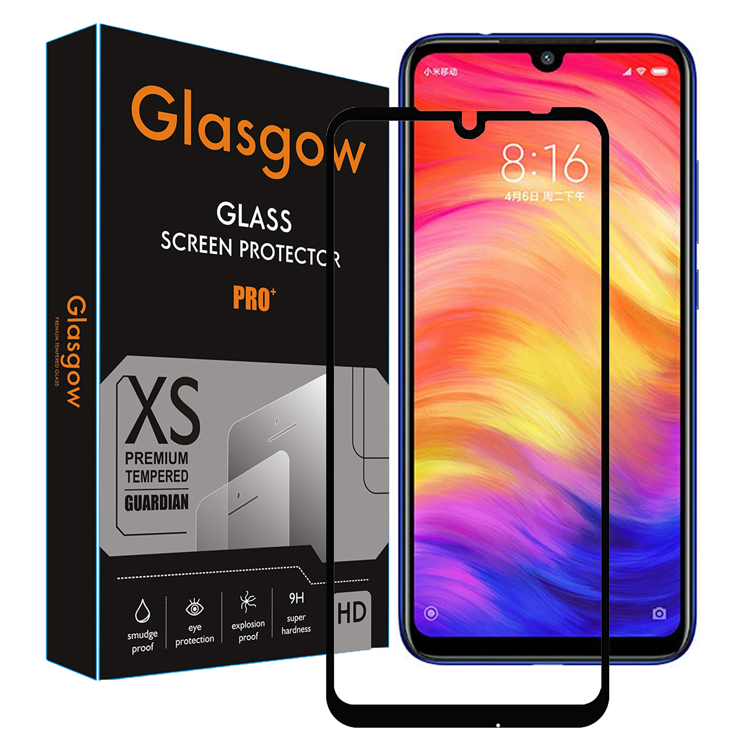 Glasgow Premium Edge to Edge Tempered Glass Screen Protector for Mi Redmi Note 8 [flexible] [Gorilla] Bubble Free Installation [Screatch proof] [Guard] - Black (B07Y22DLT3) Amazon Price History, Amazon Price Tracker