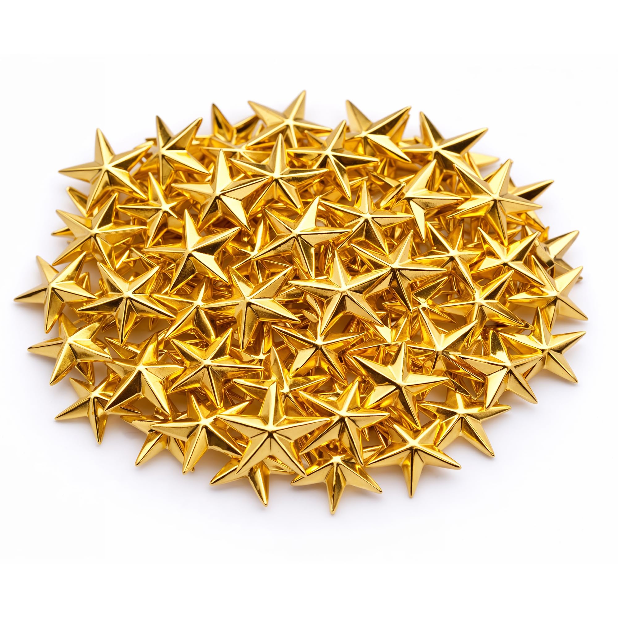 Clous décoratifs dorés style gothique forme étoile de 28mm haute finition x100