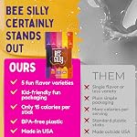 Honey Sticks Flavored - Raw Honey Straw Variety Pack for Tea, Coffee & Healthy Snack for Kids & Adults - Single Serve Pure American Honey Sticks by Bee Silly Honey (50)