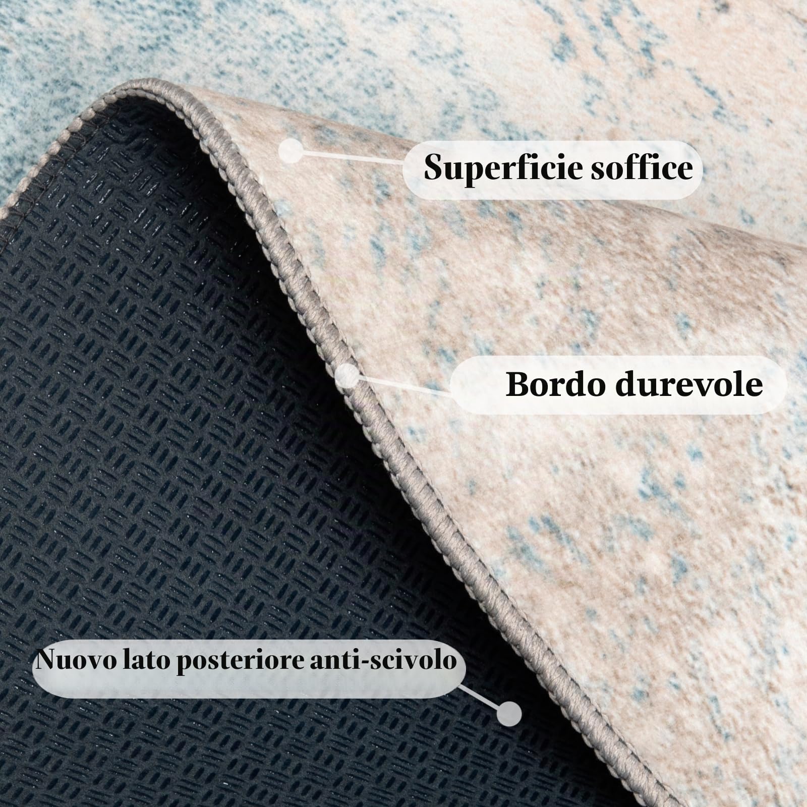 Tappetino protettivo per pavimenti duri 100 cm, tappetino per sedia, tappetino per sedia da ufficio, tappetino per sedia rotondo, tappetino protettivo per pavimenti, antiscivolo, tappetino