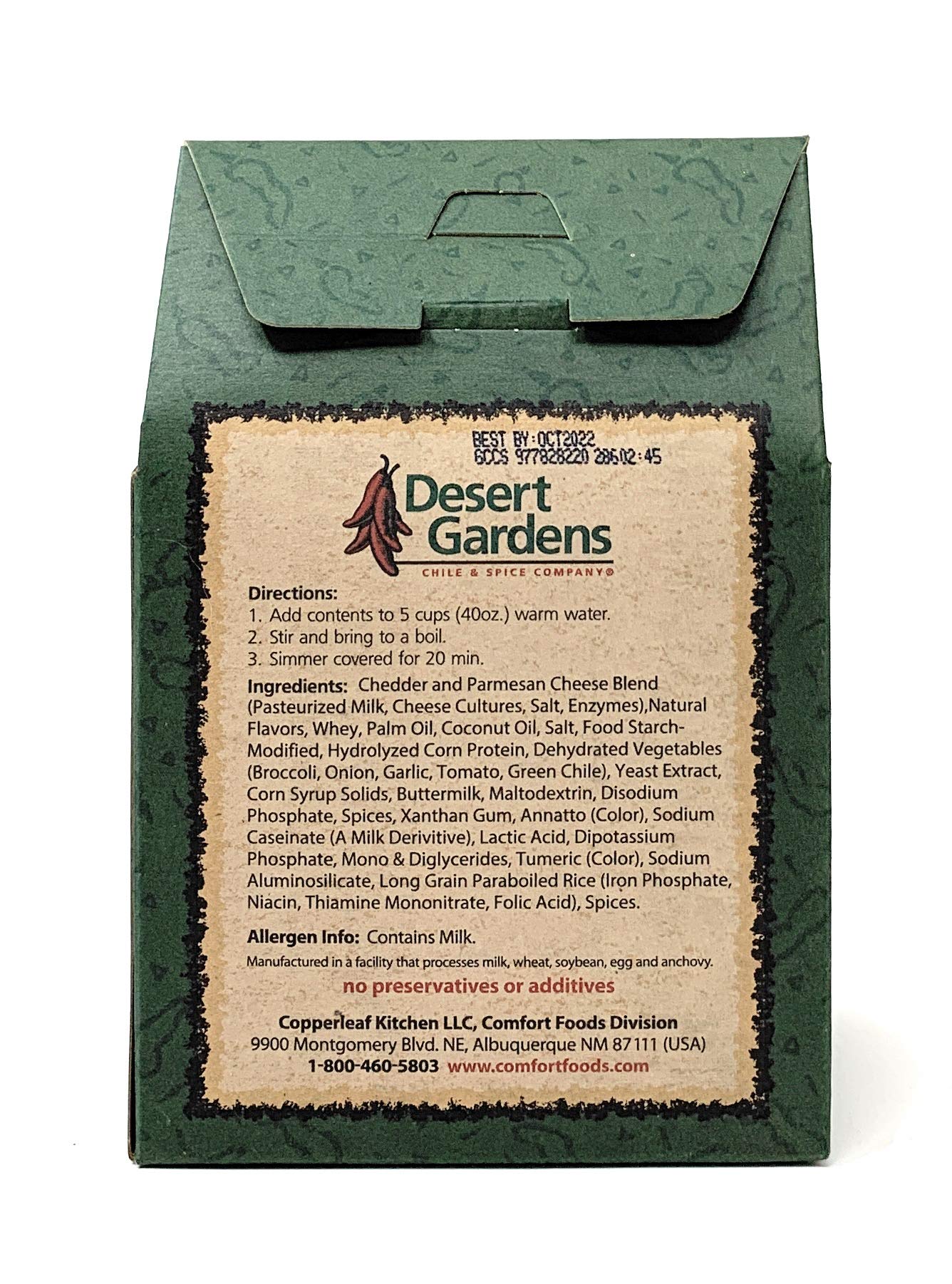 Desert Gardens Green Chile Cheese Soup
