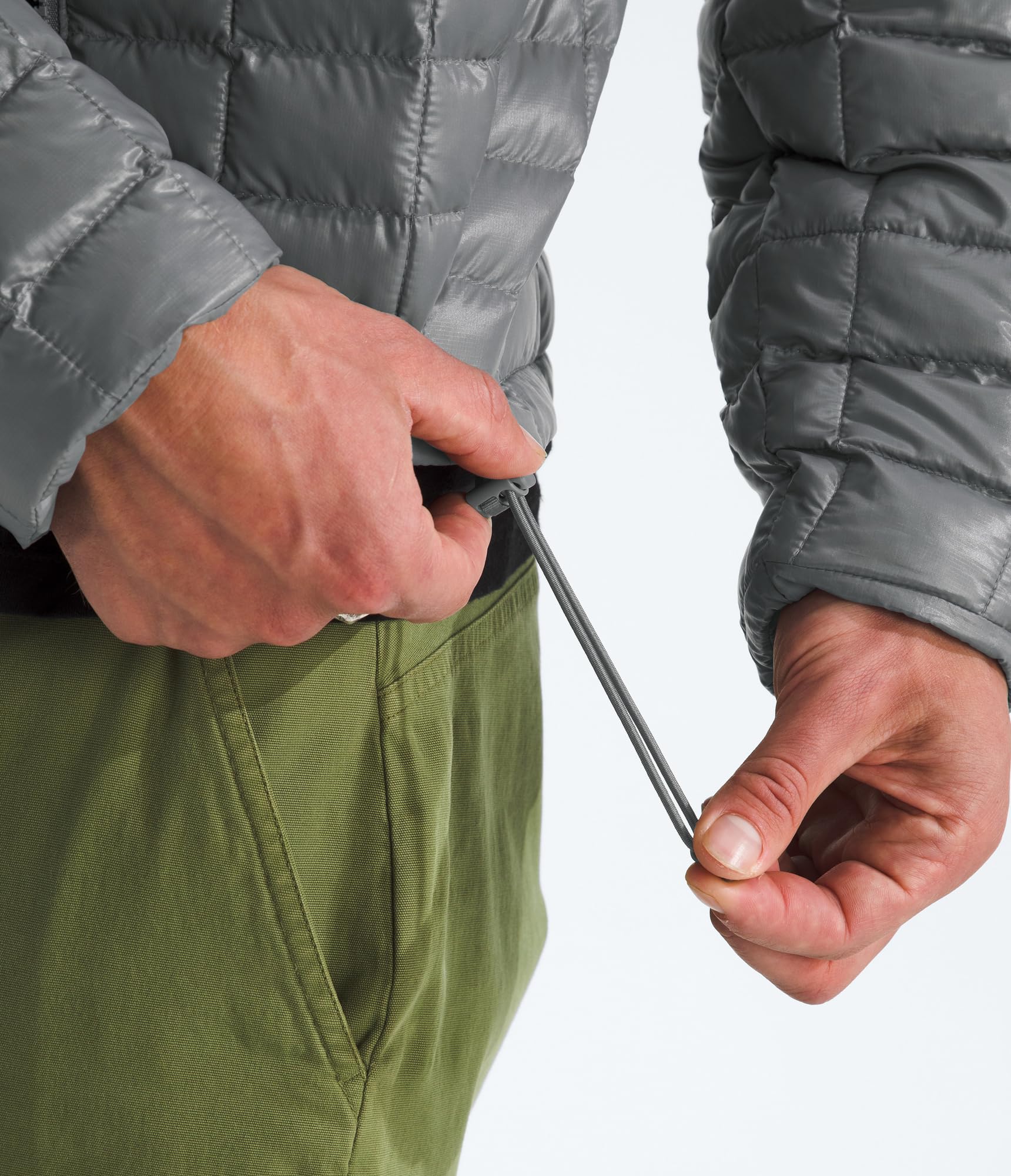 The North Face - Męska kurtka ThermoBall - SMOKED PEARL, L | Wind-Blocking, Lightweight, Warmth, Packable, Recycled Materials, Zip Jacket