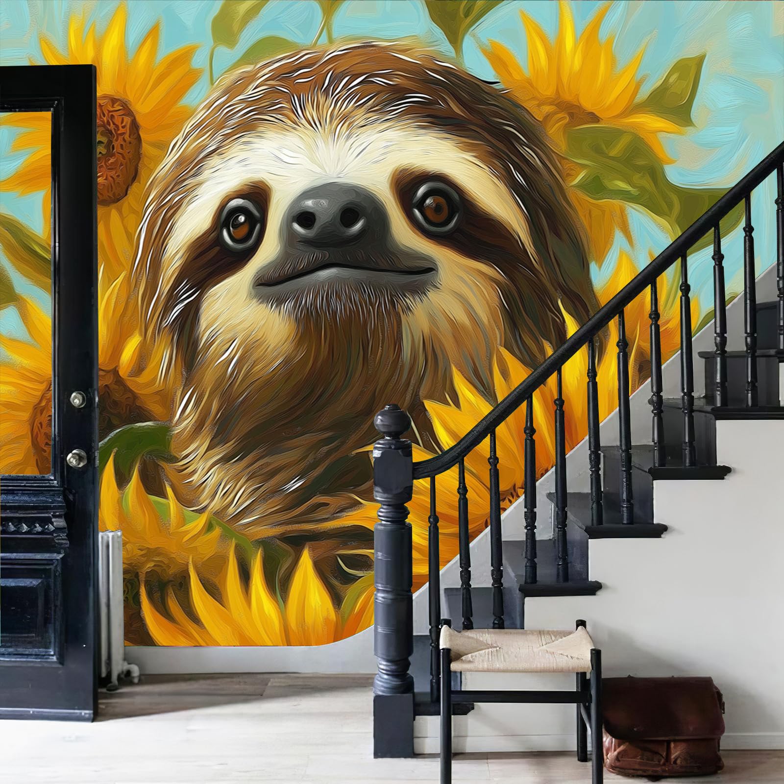 Tableau Sur Toile – Paresseux Musicien – Déco Murale Animalière V5