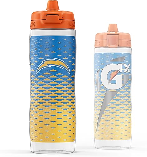 Miniatura 30 de Gatorade Gx NFL - Botellas antideslizantes para apretar, 30 onzas líquidas, sistema de hidratación Gx Miami Dolphins,Baltimore Ravens,Buffalo