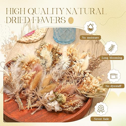 Miniatura 3 de 12 piezas de ramo de flores secas bohemias, mini flores secas hechas a mano, decoración para jarrón, manualidades, manualidades, foto Boutonniere