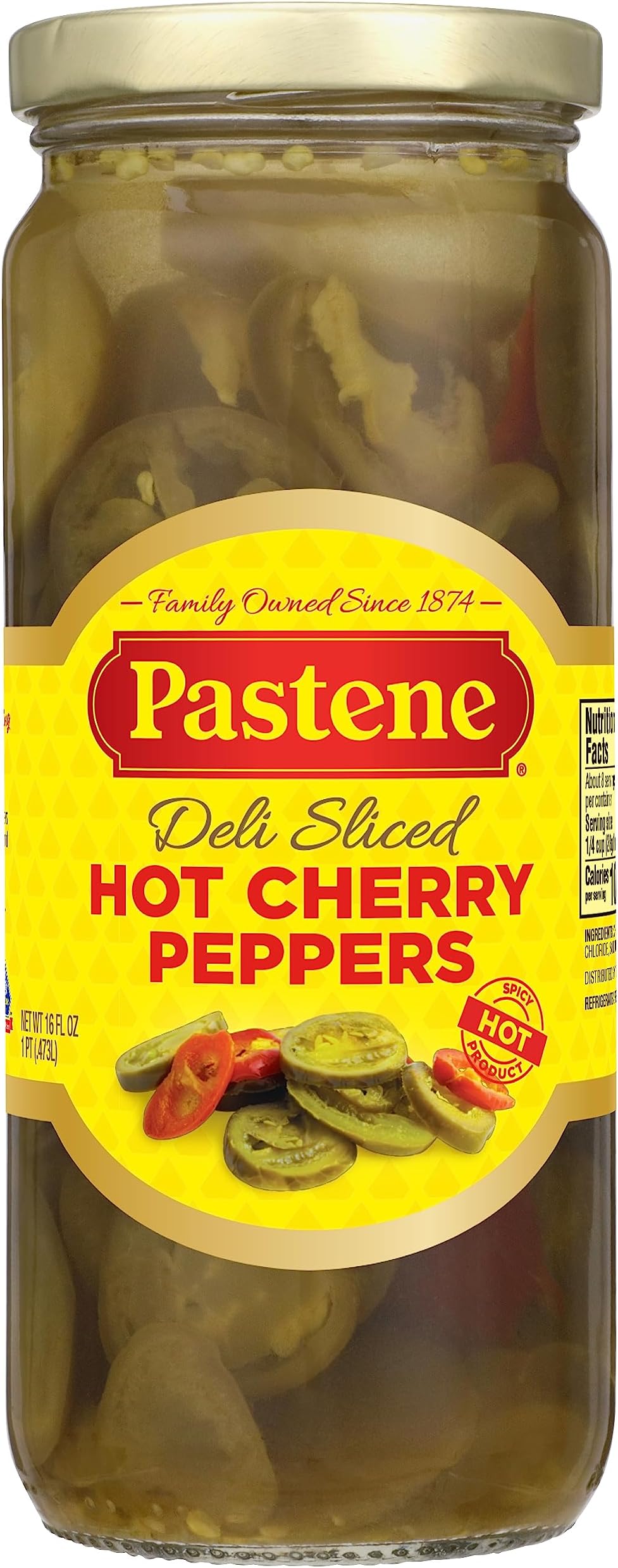Deli Sliced Hot Cherry Peppers, 16 Ounce