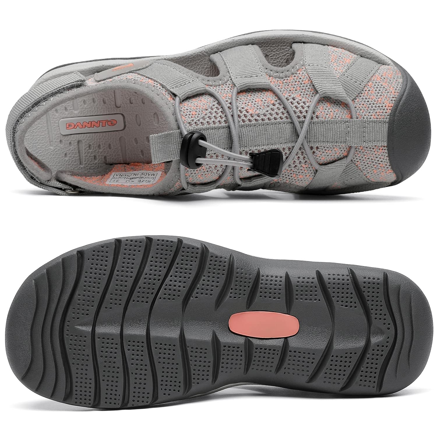 Dannto Femme Sandales de Randonnée Sandales de Sport d'été Plage pour la Marche