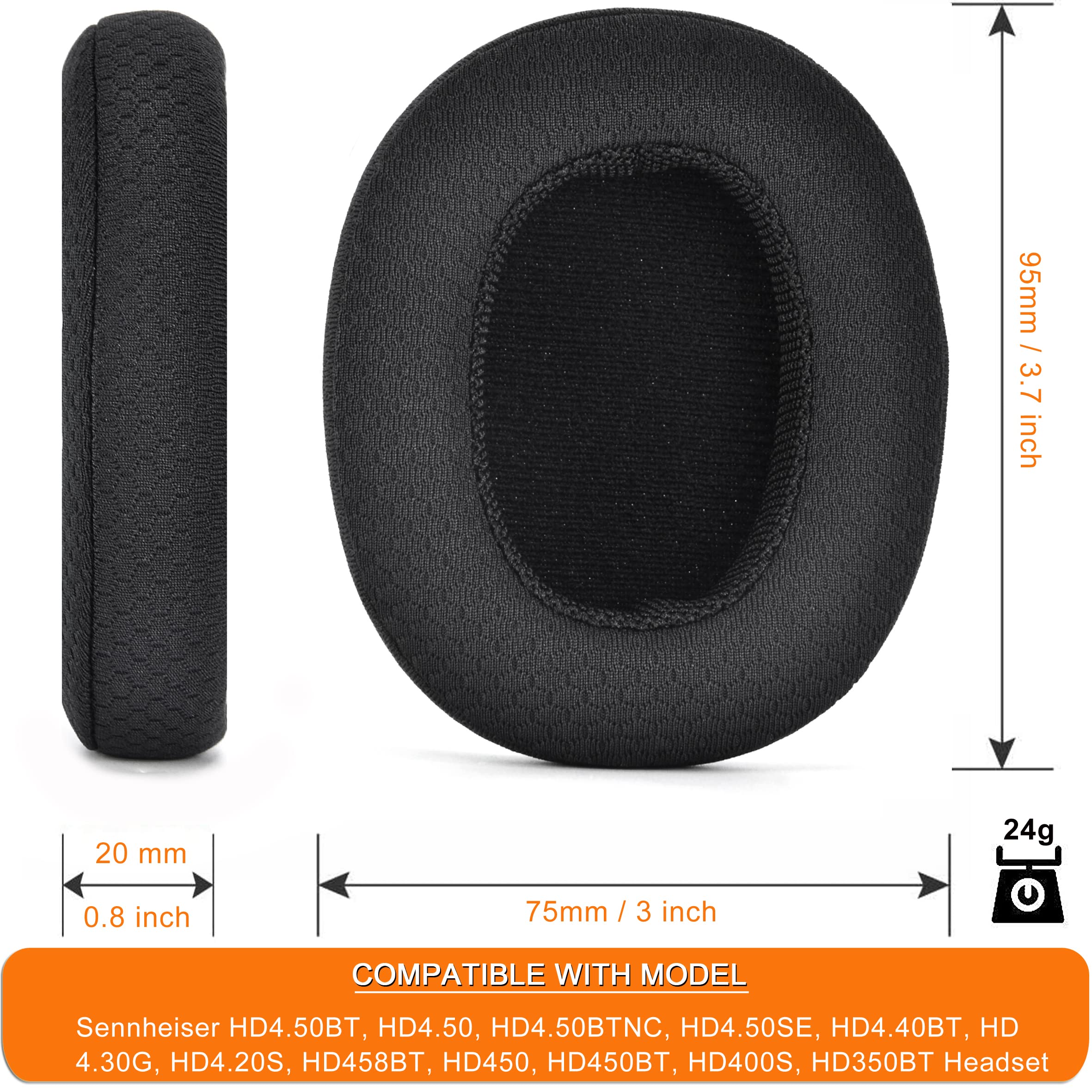 defean Ear Pads Compatible with Sennheiser HD HD HD  HD HD HD HD HD 458BT, HD 450, HD 450BT, HD