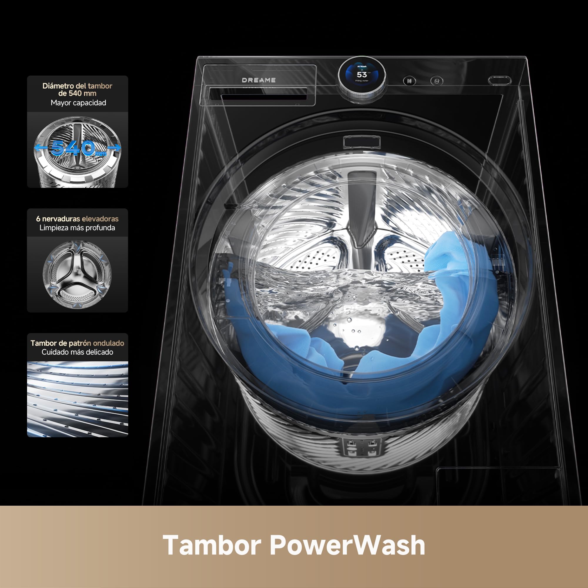 DREAME L9 AI Twin Inverter Lavadora, 11 kg