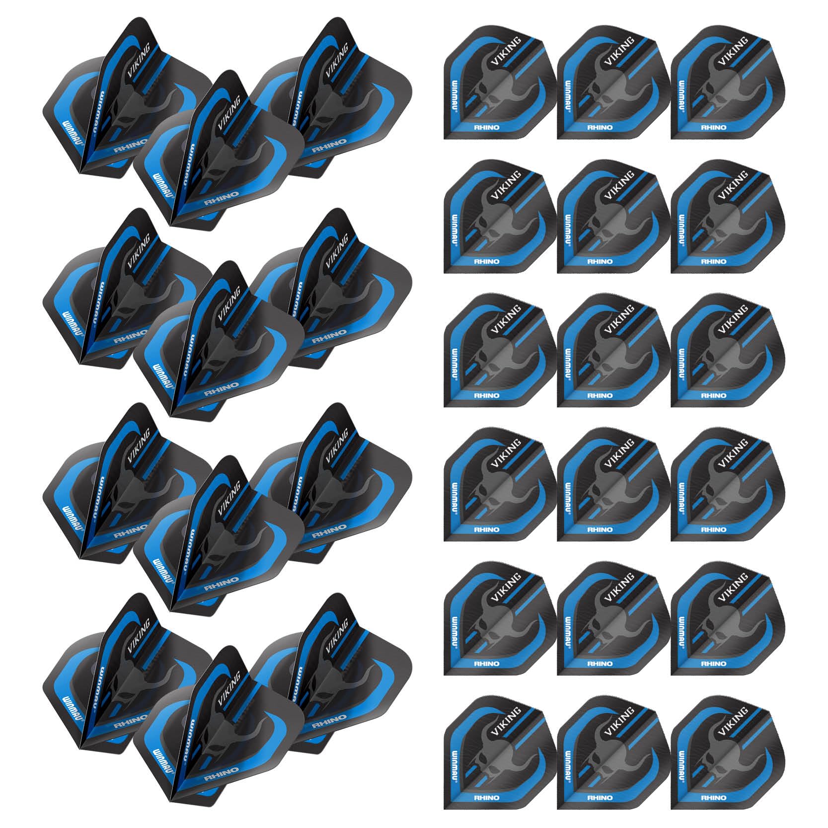 WINMAU Prism Zeta Blue Extra Thick Dart Flights - 1 Set Per