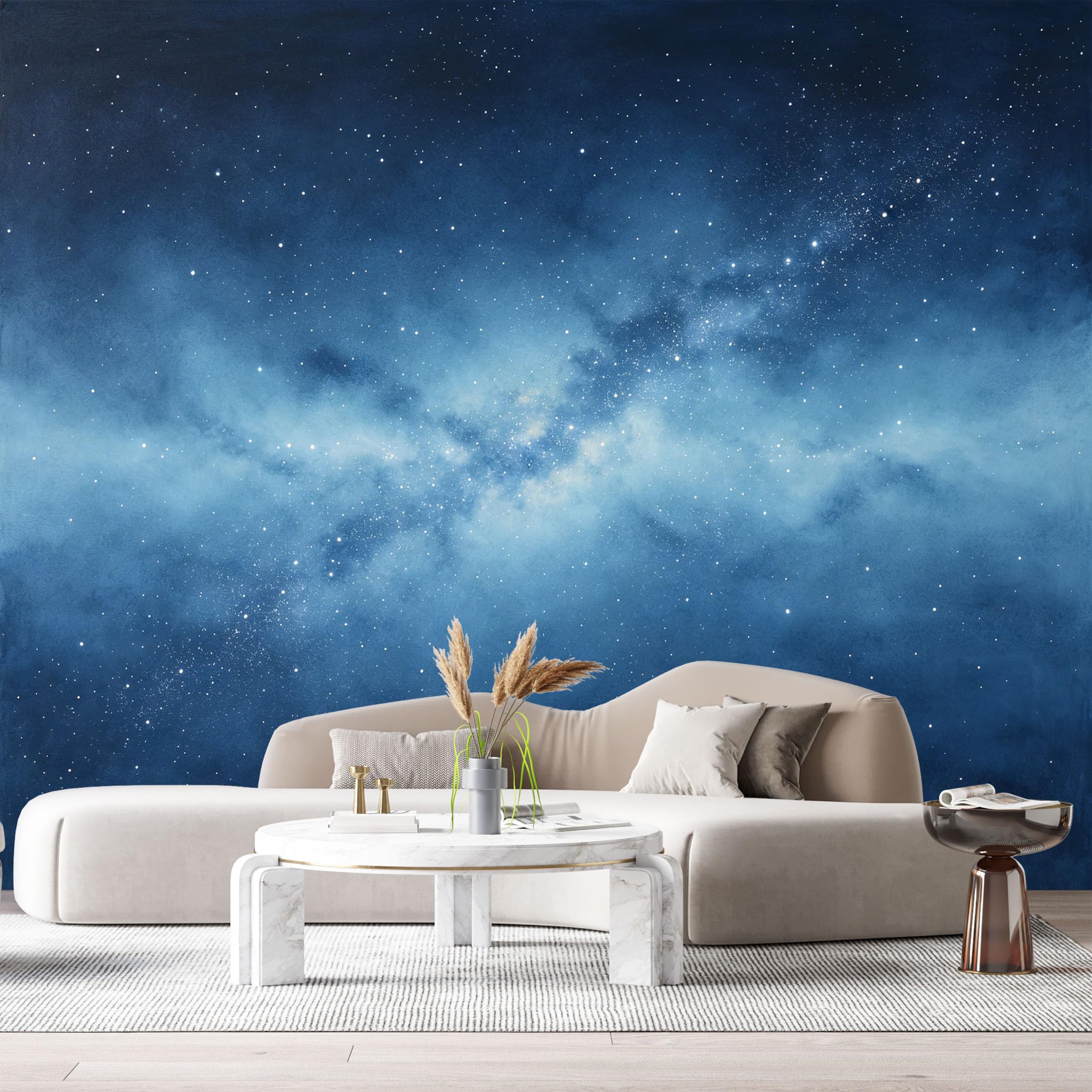 Custom Size Wall Murals Abstract Modern Cosmic Galaxy Night Sky Stars SelfAdhesiveWall Fabric Removable Wallpaper Wall Decor for Living Room Bedroom Bathroom
