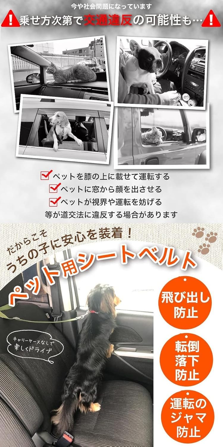 着後レビューで 送料無料 ランクチュアリー ペット用シートベルト ペット シートベルト 犬 猫 車 ドライブ お出かけ シャンプー 庭 飛び出し防止 落下防止 簡単取付 後部座席 車内 家 外出 安全 安心 カーキ Chandigarhdaily Com