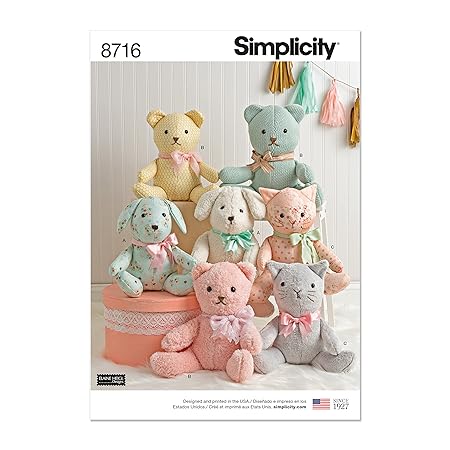 simplicity pattern 8716 stuffed animals
