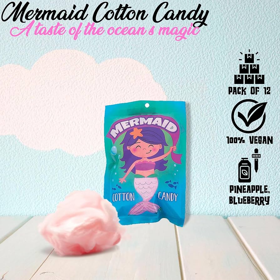 Amazon.com: Fun Express Mermaid Cotton Candy, 12 Packs