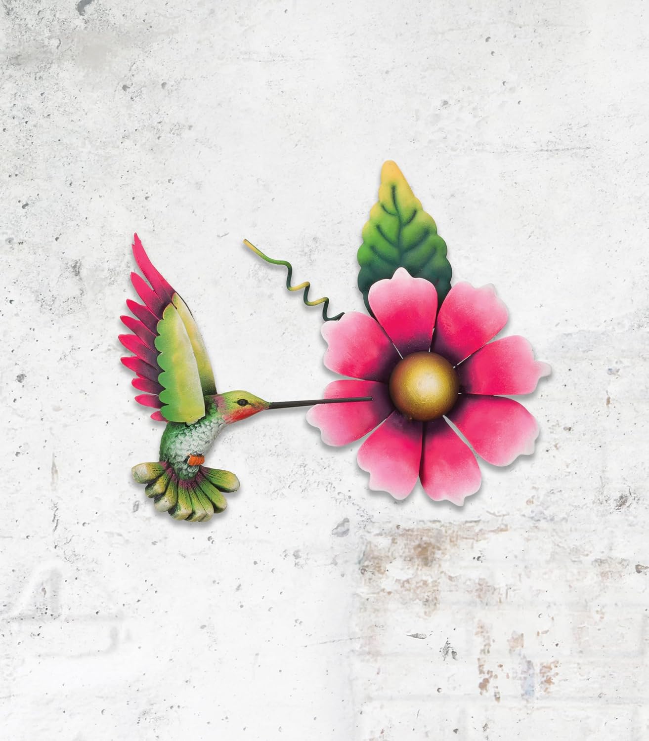 Regal Art & Gift Hummingbird Wall Décor, Metal Hanging Art, Decorative Outdoor Hummingbird Sculpture for Home and Garden, Nature Inspired, Bird-Themed, Multi, 8.5" L x 3" W x 10.25" H
