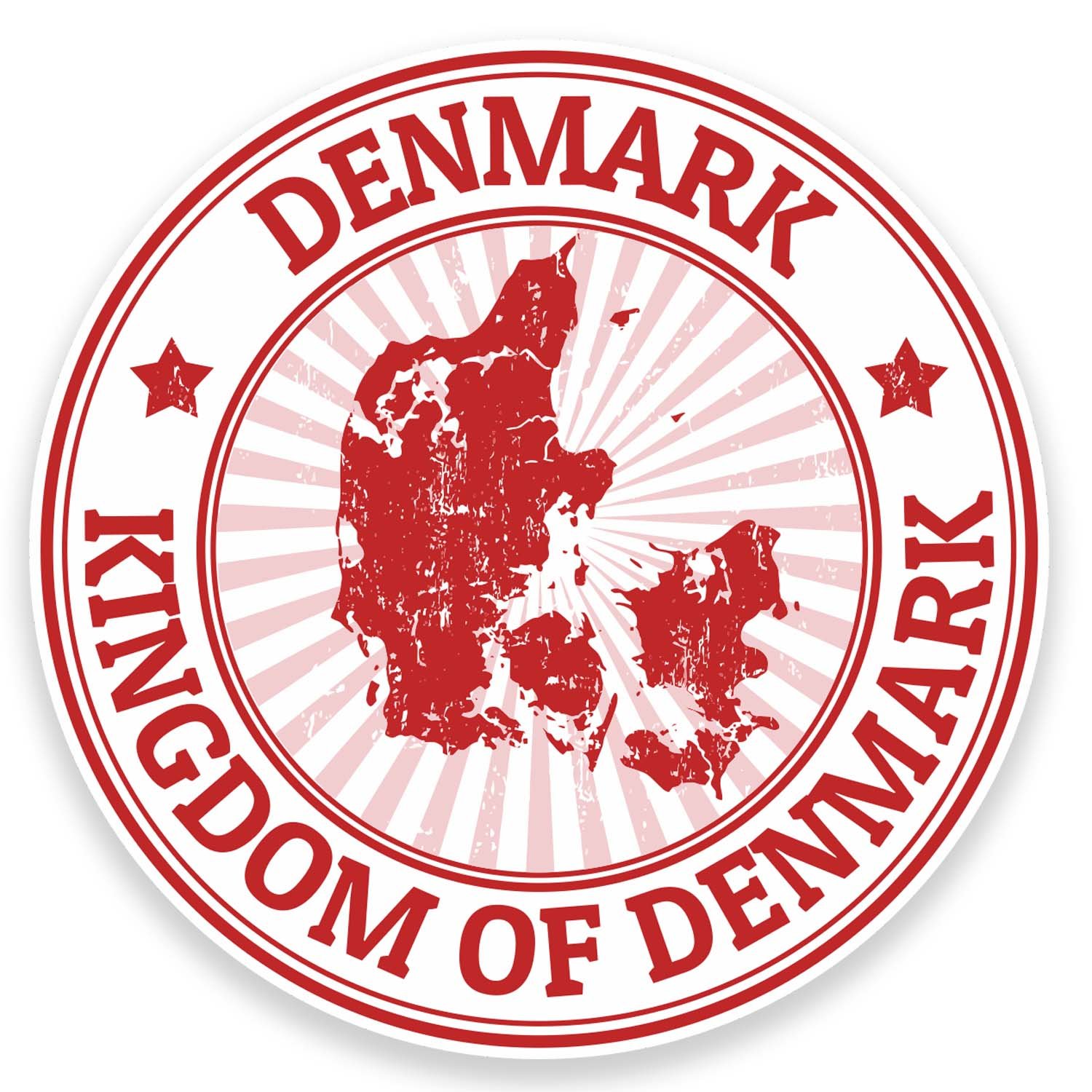 2 x 10cm Denmark Vinyl Sticker Luggage Travel Bike Laptop Helmet Gift Flag #9216 (10cm Wide x 10cm High)