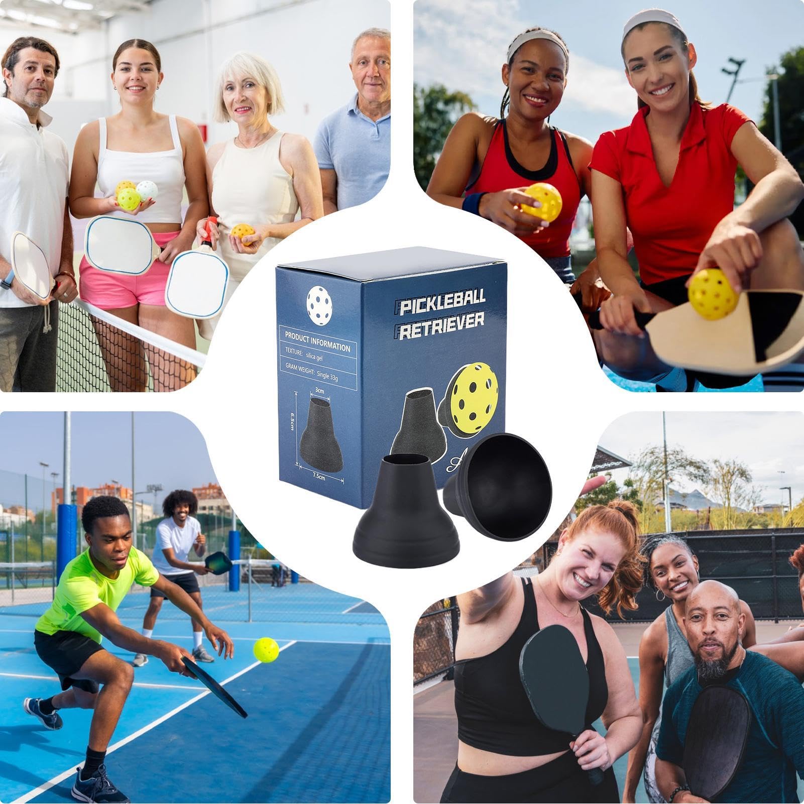 Tennis Ball Retriever, Portable Tennis Picker, Table Tennis Suction, Court Accessory