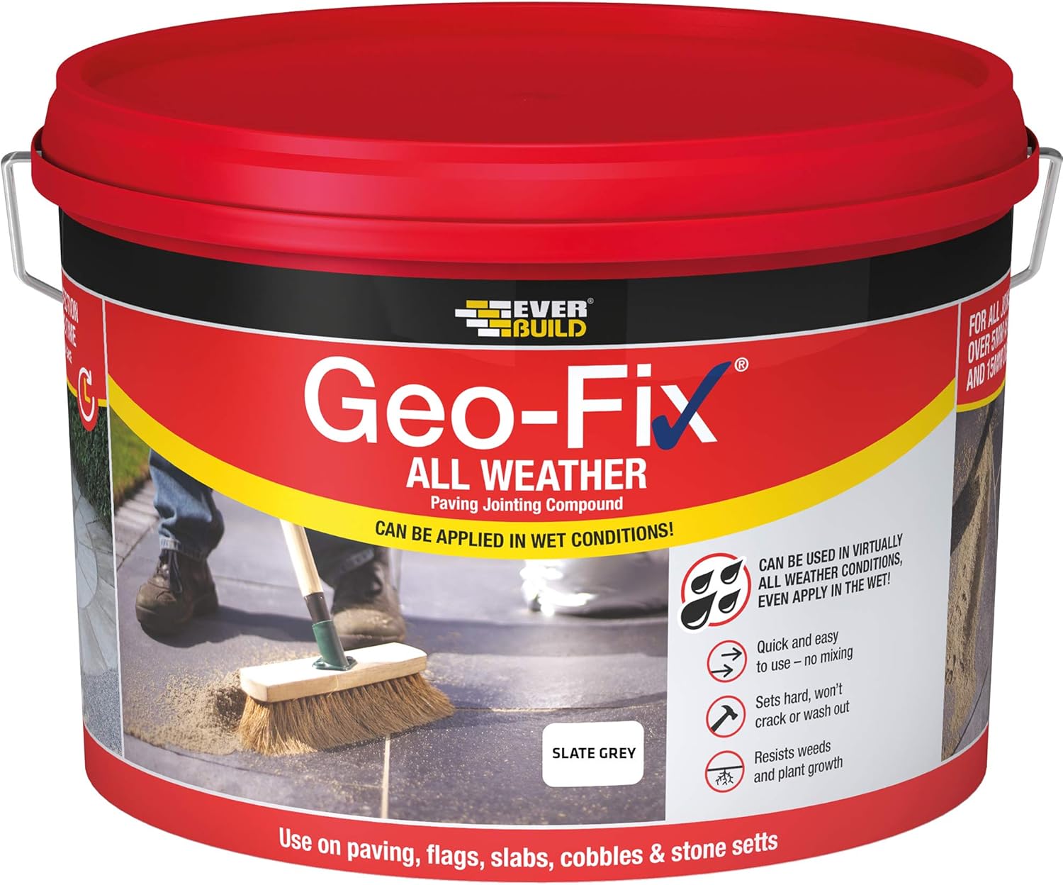 Geo Fix All Weather Paving Joint Compound Grey 14 Kg Amazon Co Uk Diy Tools