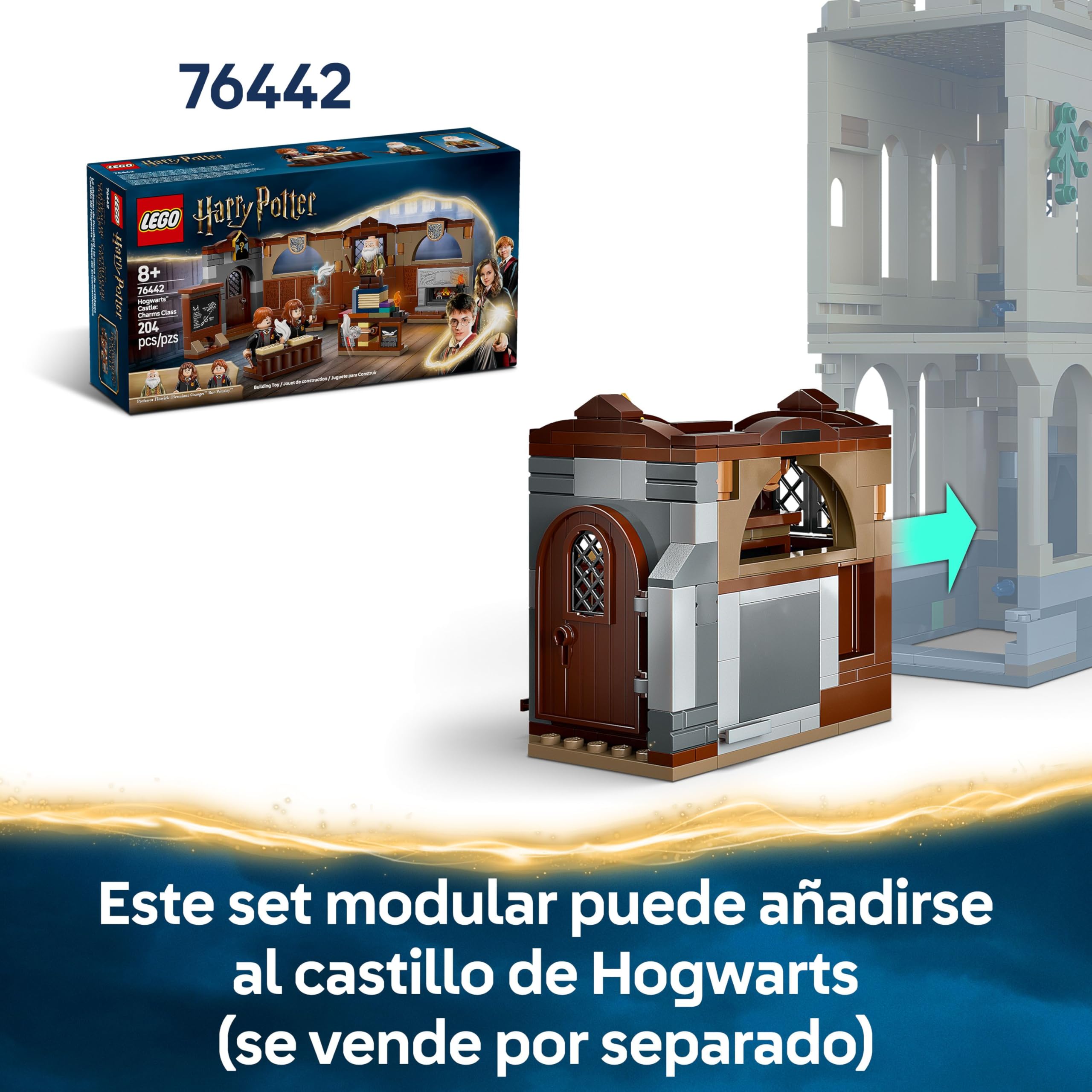 LEGO Harry Potter Castillo de Hogwarts: Clase de Vuelo y Quidditch con 6 Minifiguras Inc. Draco Malfoy y Profesora McGonagall para el Juego de rol, Juguete para Niños y Niñas de 9 Años o Más 76447