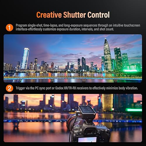 Miniatura 7 de Godox X3PRO-C X3PRO C Disparador de flash inalámbrico para Canon TTL 2.4GHz HSS incorporado Blueetooth App Control Pantalla táctil LCD Función TCM