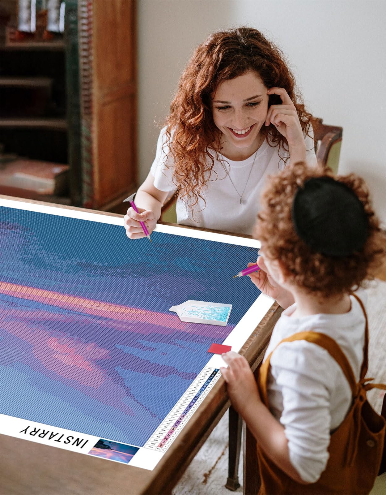 Instarry 5D Diamond Painting Grandi Dimensioni Cielo Oceano Artigianato Decorazione per Casa e Pareti 120x60 cm