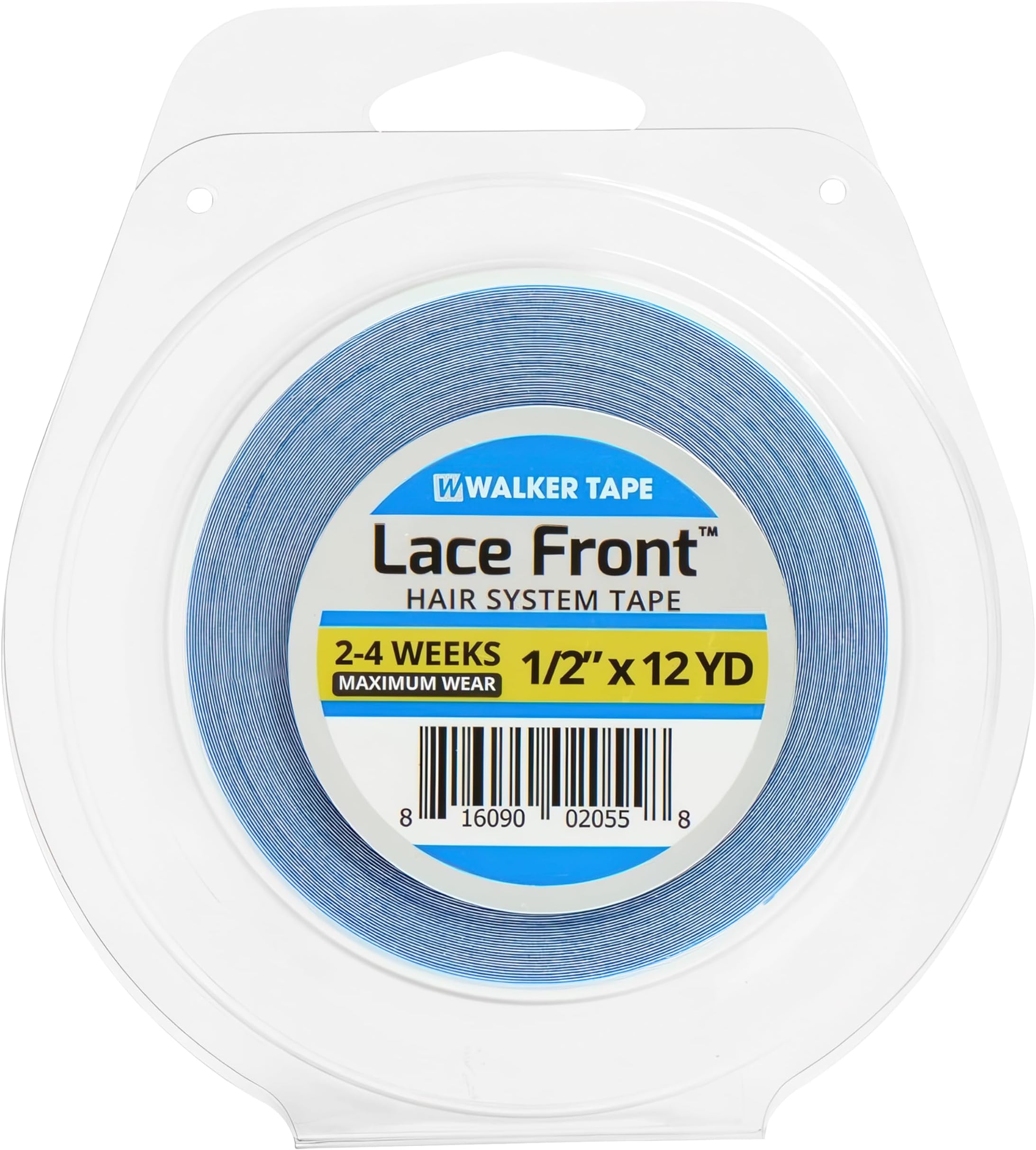 Walker 12 Yards Lace Front Support Tape (1/2 inch) For Toupee and Wig, Clear
