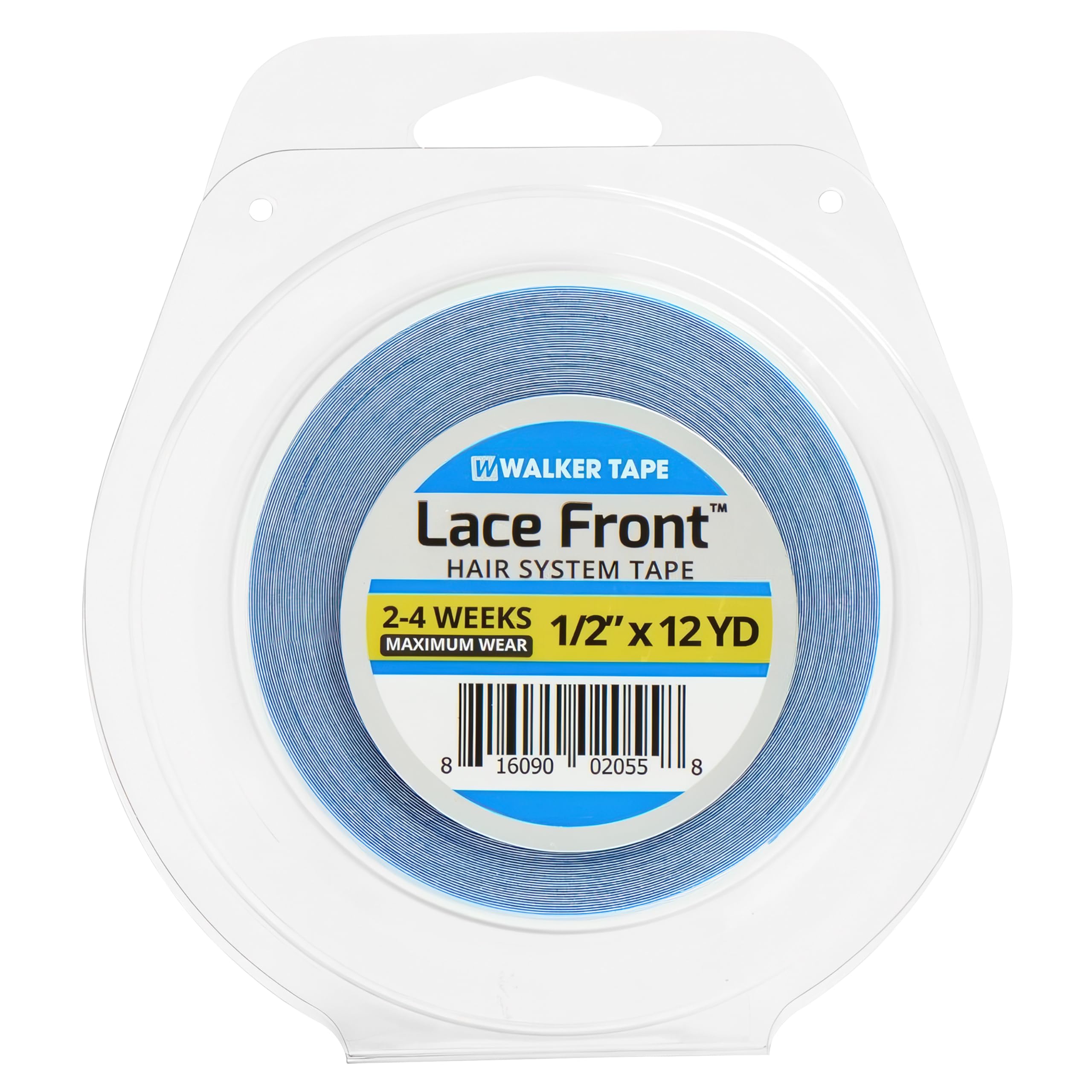 Walker 12 Yards Lace Front Support Tape (1/2 inch) For Toupee and Wig, Clear