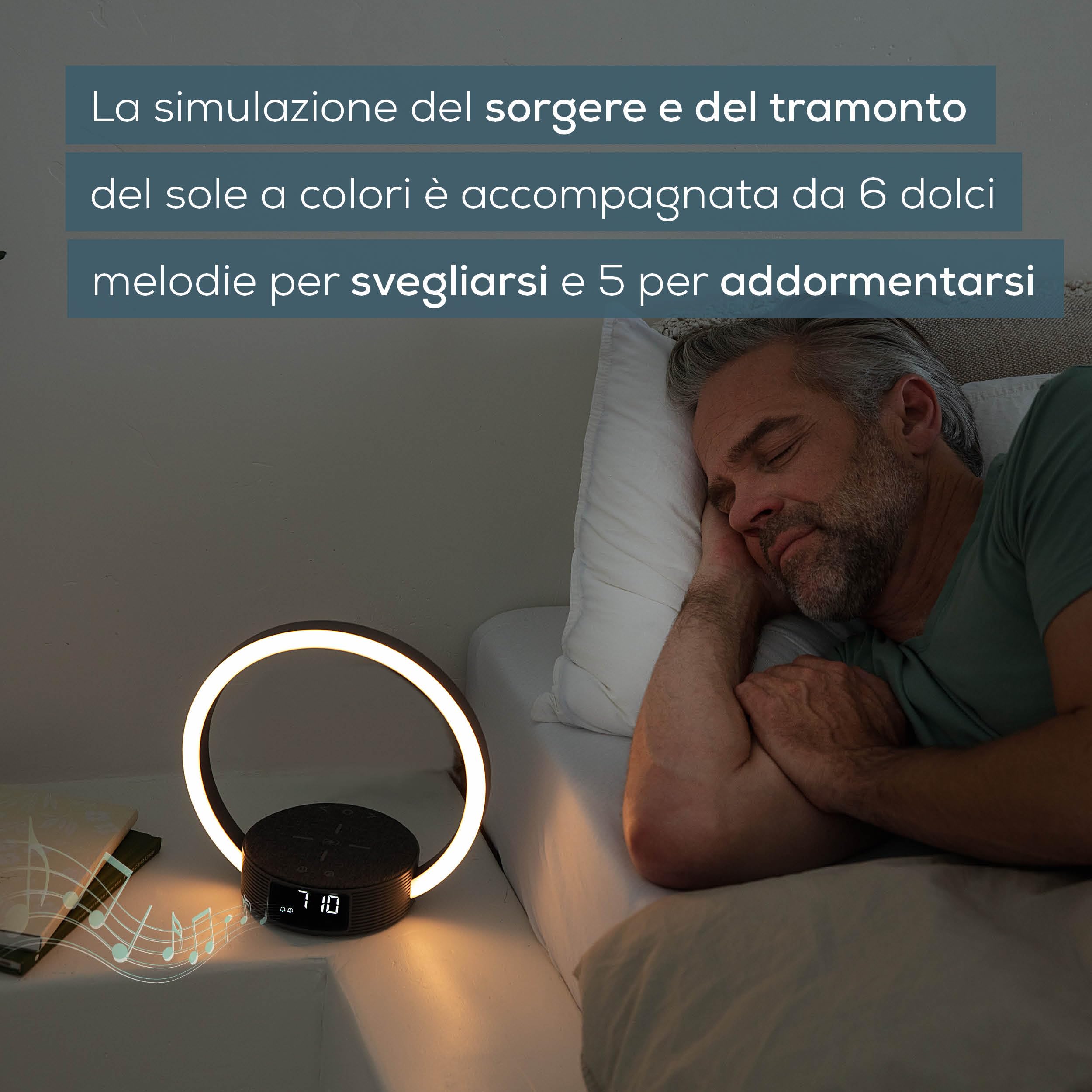 Beurer WL 65 Luce Sveglia con Simulazione Alba e Tramonto, Lampada da Comodino con Luce LED Regolabile, Base di Ricarica Wireless Qi 10 W per Smartphone, Display Touch e Design Moderno