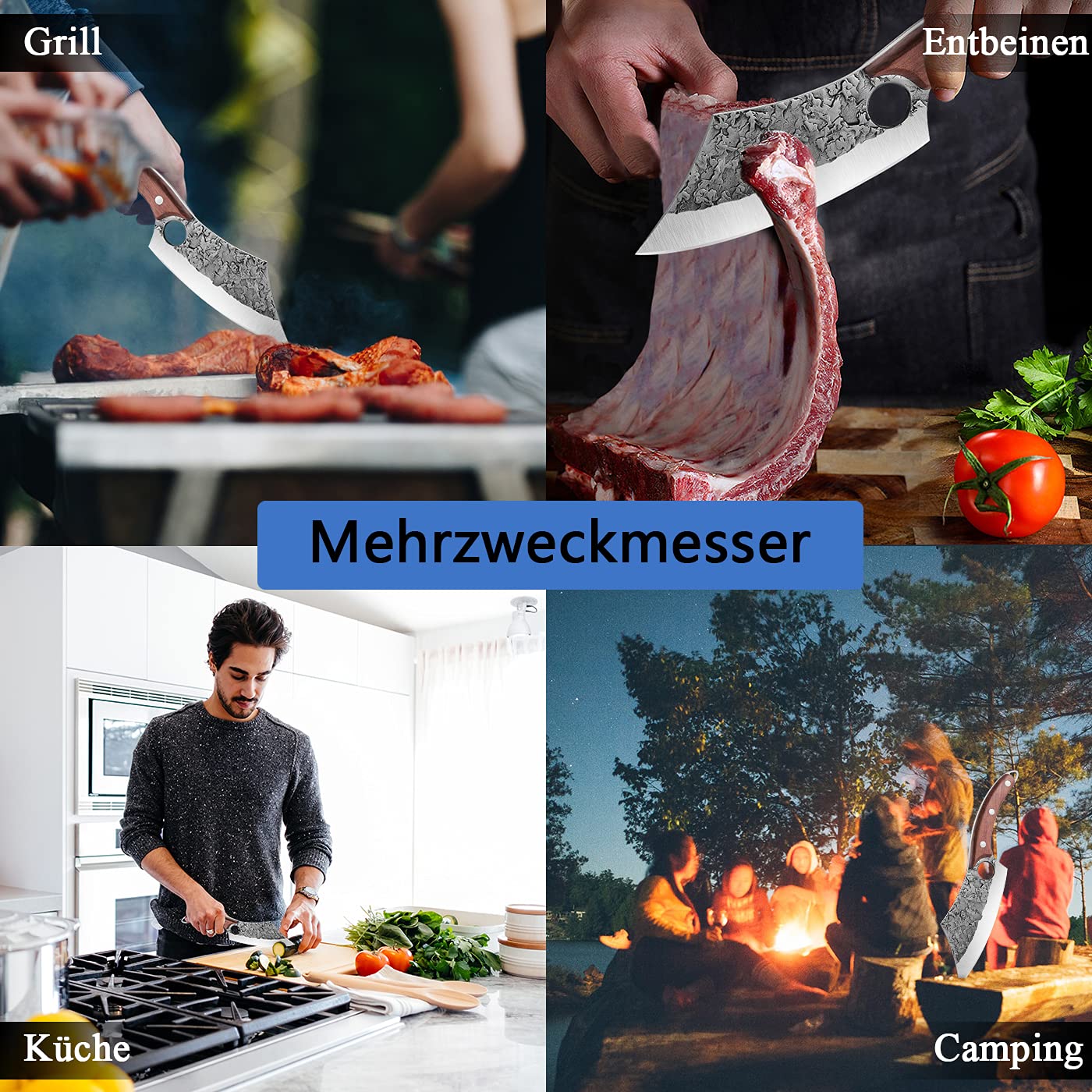 Coltello per disosso forgiato a mano Mannaia per carne Coltello per tritare da chef Piccolo coltello da macellaio a scimitarra – acquista a prezzi convenienti sul marketplace