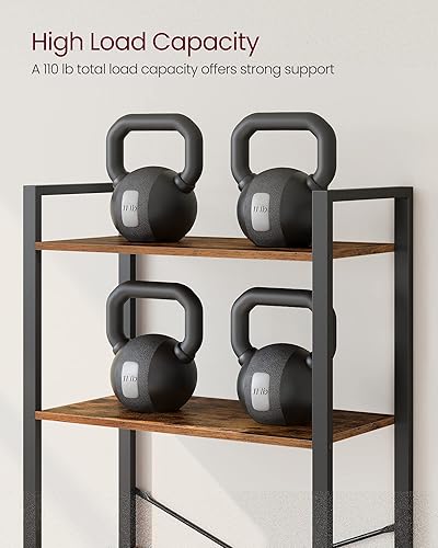 Miniatura 55 de VASAGLE Estantería de 6 niveles, estantería con marco de acero, estante para libros para sala de estar, oficina en casa, estudio, 11.8 x 26 x 73.2