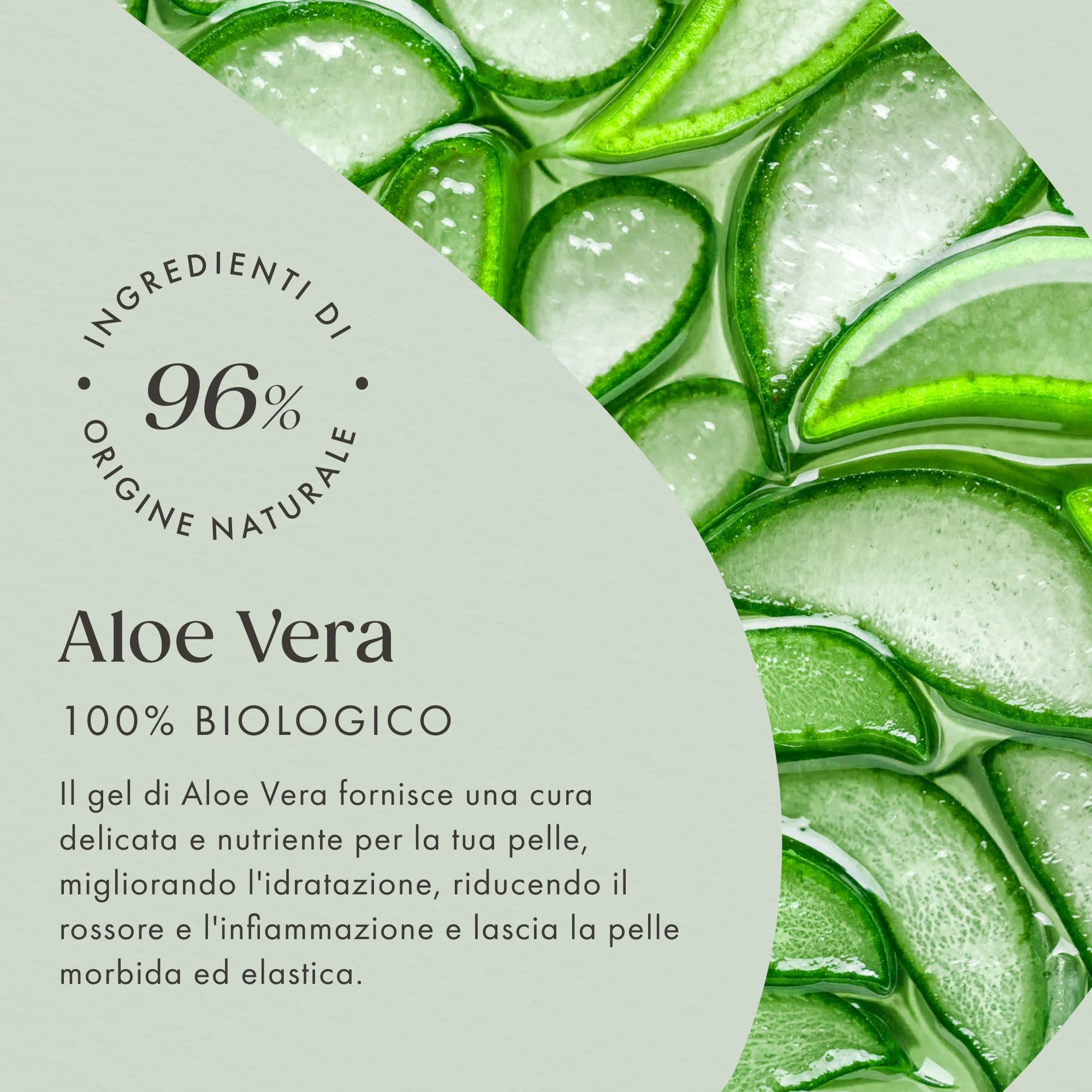Satin Naturel Gel Aloe Vera Bio 200 ml – 100% Vegano & Cosmetica Naturale – Gel di Aloe Vera Concentrato – Con Acido Ialuronico & Pantenolo – After Sun per Viso, Corpo e Capelli