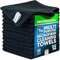 Vista 16 de Toalla Buff Pro de Microfibra de Superficie Múltiple - Paquete de 12 unidades - Paños de limpieza premium - Limpia, quita el polvo, pule, absorbe