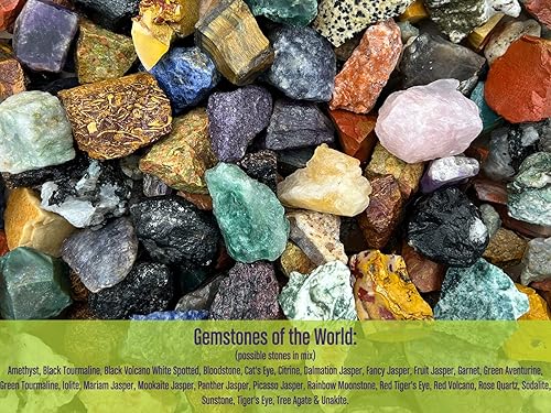 Miniatura 9 de Kit de recambio de vaso de fluorita arco iris, 1.5 libras de mezcla de piedra de fluorita arcoíris y 1 lote de grano abrasivo y pulido de 4 pasos