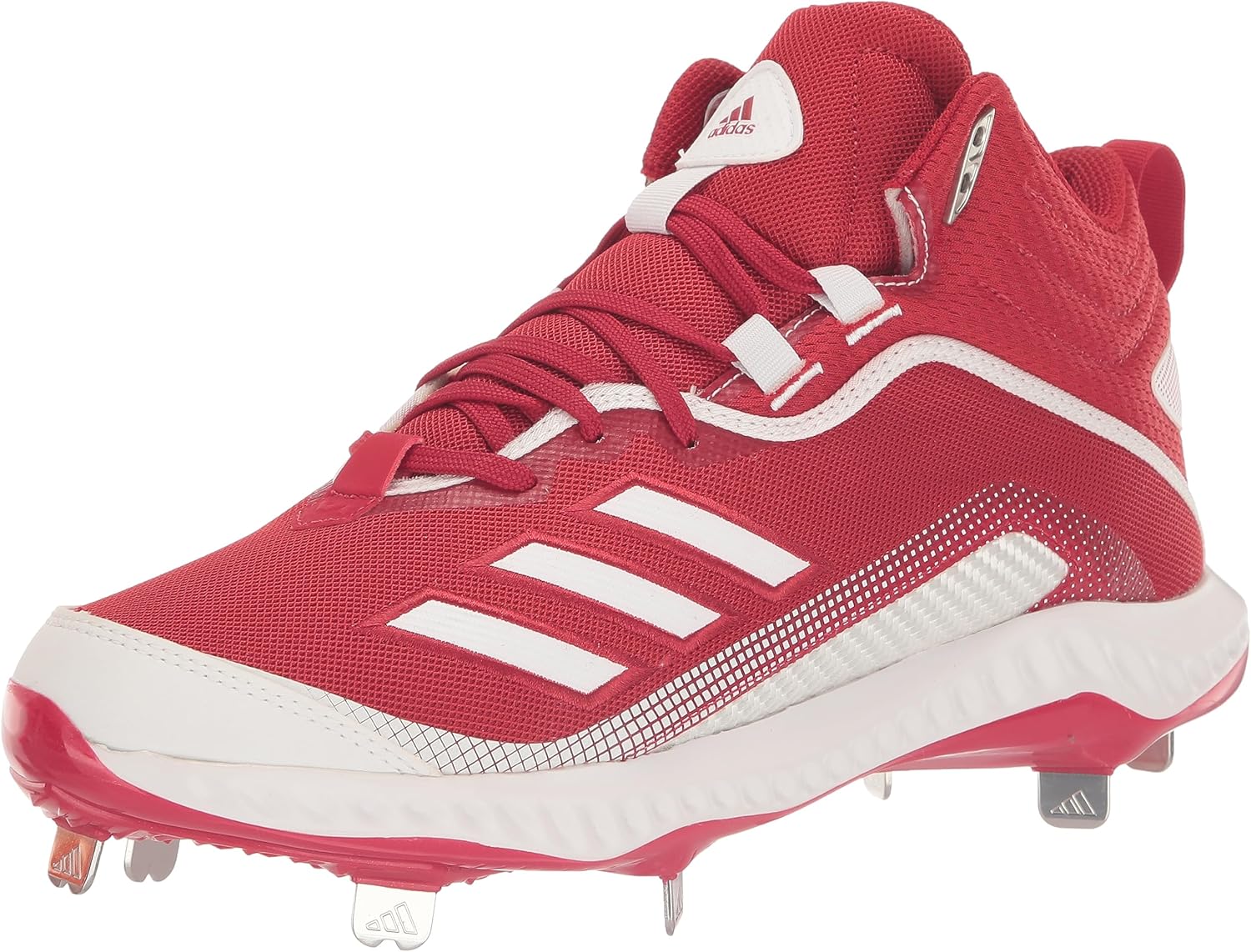adidas Men's FV9356 Baseball Shoe, Power Red/White/White, 14