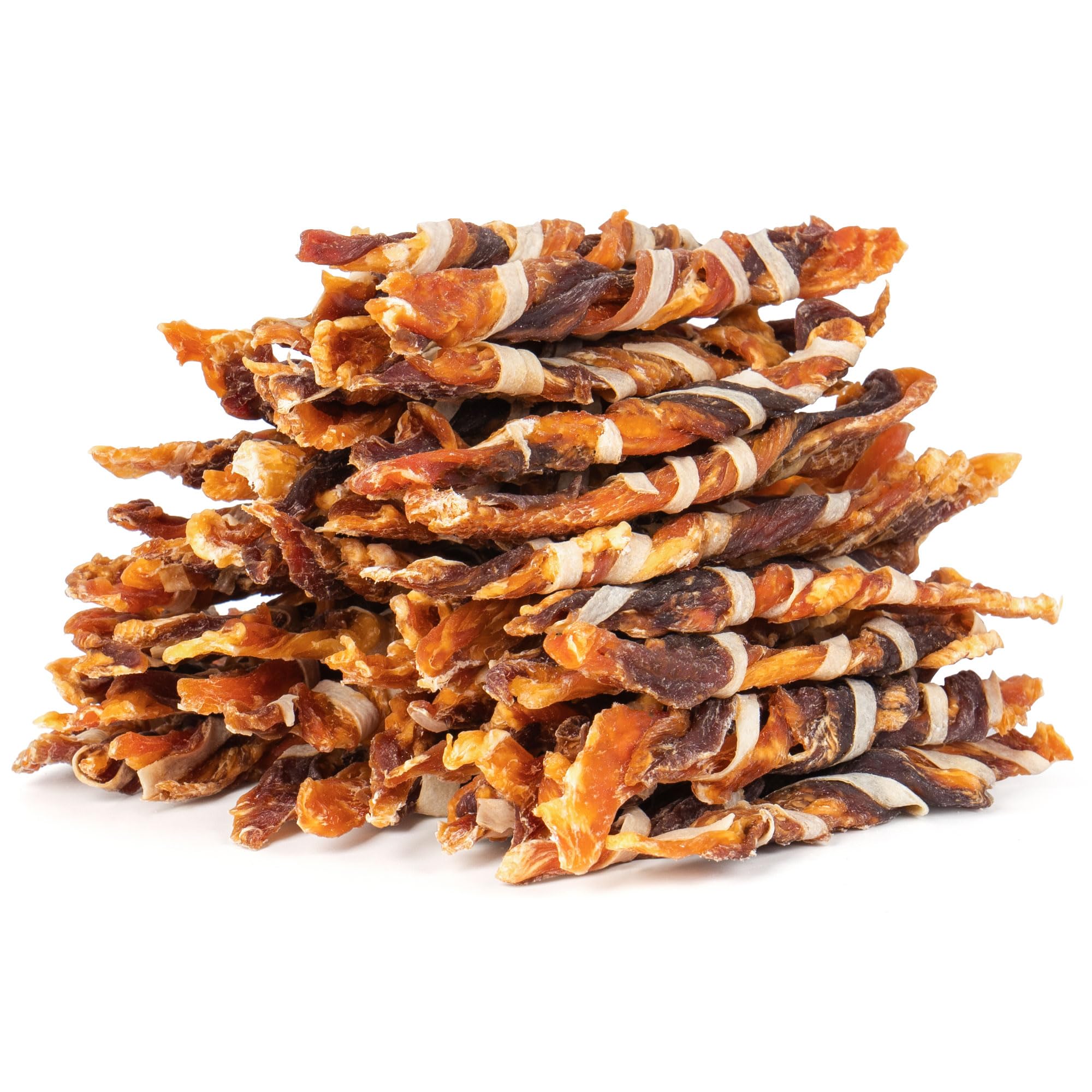 MON2SUN Dog Treats, Triple Flavor Jerky Twist Sticks, 4.5-5 Inch Chicken Duck and Codfish Sticks Chews for Small Dogs, Healthy Snacks, 17.64 oz (50