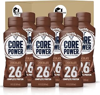 Core Power Elite Failrlife High Protein Shakes (26 Grams) 14 Oz. in The Award Box Packaging (Chocolate, 6 Pack)